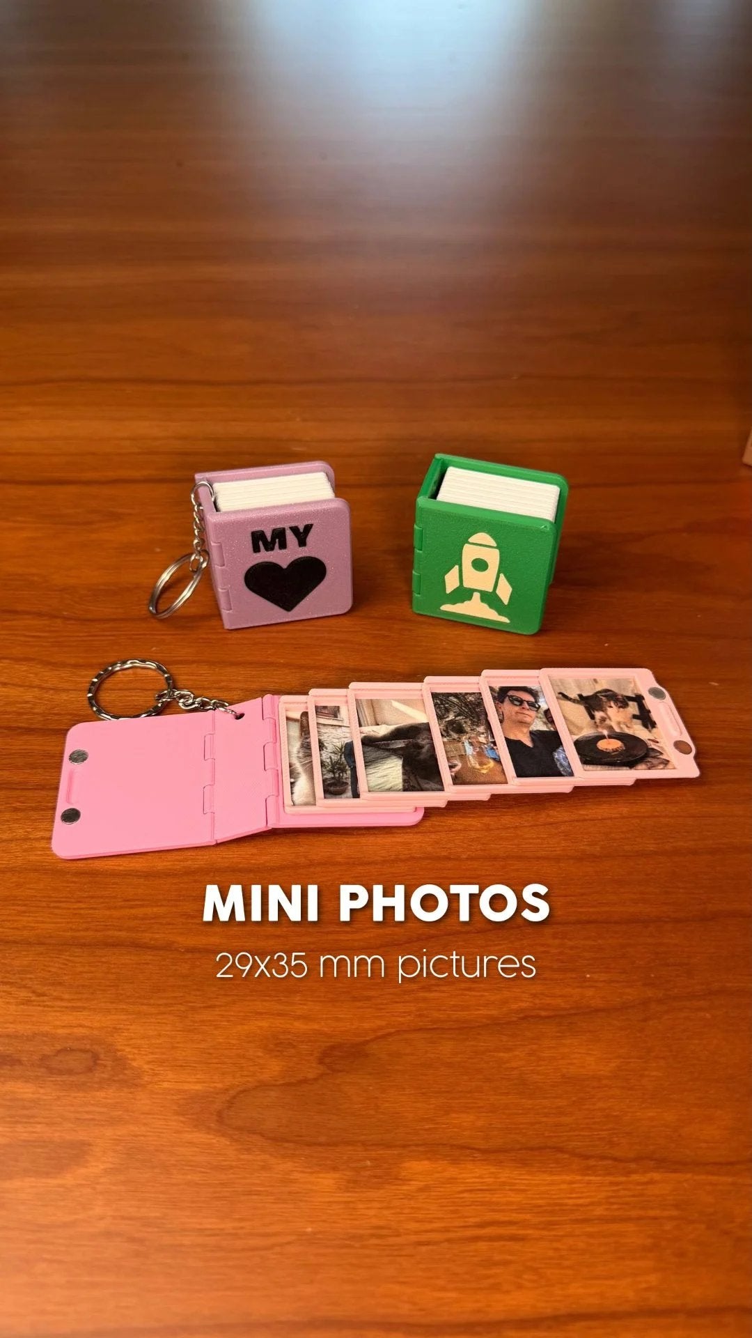 📖 Mini Photo Book Keychain