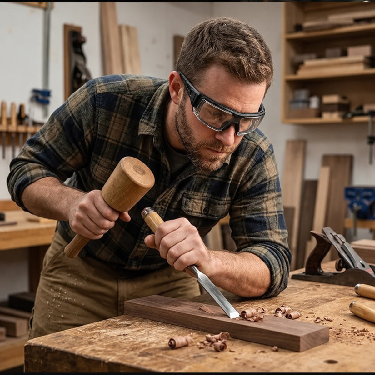 🕶️ Photochromic Safety Glasses – Indoor & Outdoor Impact Protection