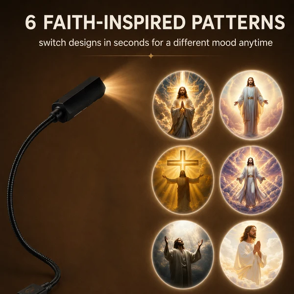 Plug‑and‑Play HD Holiday Projector, Multi‑Scene Projection Light for Christmas, Halloween & Faith‑Themed Decor