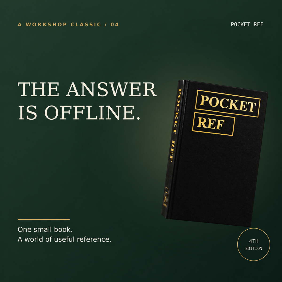 Pocket Ref 4th Edition | 150-Page Portable Reference Book