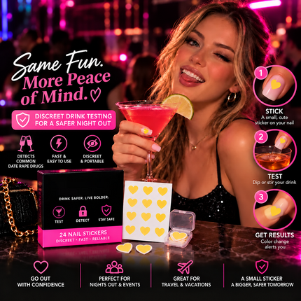 Discreet GHB Drink Test Stickers