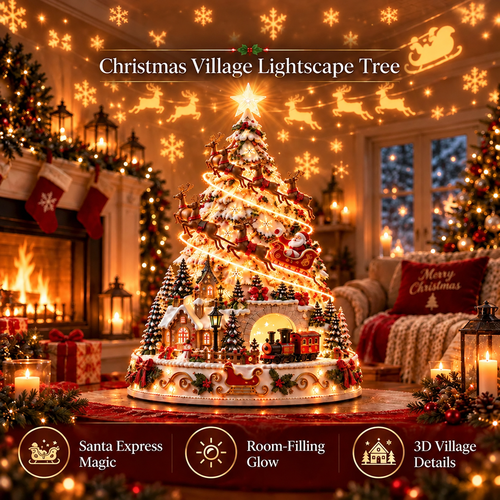 🏆 60,000+ Sold - 🎄Christmas Village Lightscape Tree