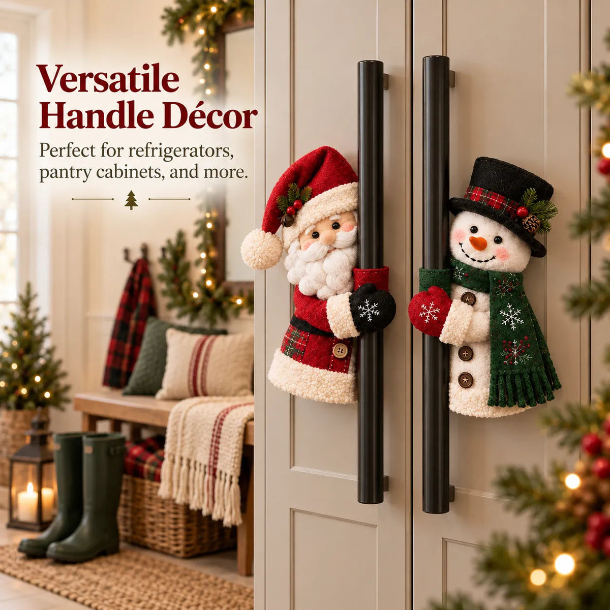 ☃️🎅Christmas Santa & Snowman Handle Huggers