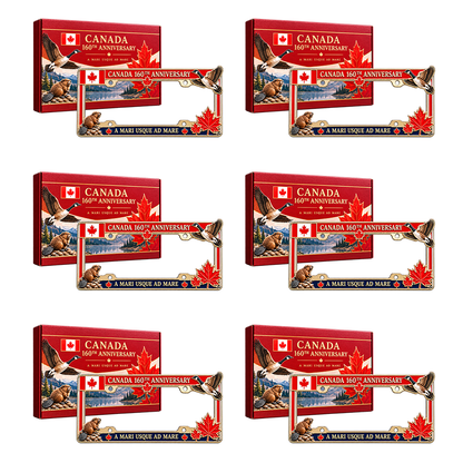 🍁🚗 Canada 160th Anniversary Commemorative Metal License Plate Frame