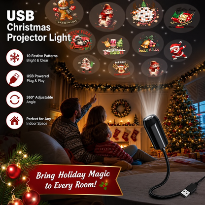Plug‑and‑Play HD Holiday Projector, Multi‑Scene Projection Light for Christmas, Halloween & Faith‑Themed Decor