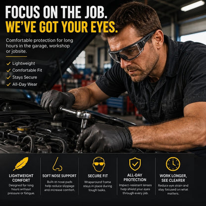 🕶️ Photochromic Safety Glasses – Indoor & Outdoor Impact Protection