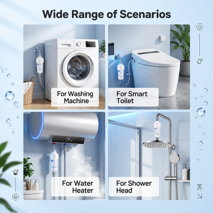 🔥Last day for 50% off💧Home water purifier shower head pre-filter with replaceable PP cotton filter