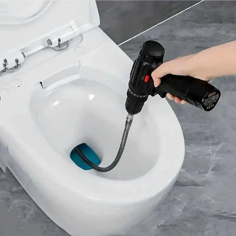 🔥Electric Pipe Dredging Device without Machine, 1 Count Toilet Clog Dredging Tool, Kitchen Sewer Dredging Tool, Bathroom & Toilet Cleaning Supplies, Plumbing Tool