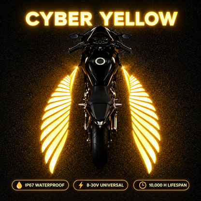 🔥 LAST DAY 50% OFF 🏍️ IP67 Waterproof & Dustproof Angel Wing Motorcycle LED Projector Lights (1 Pair)