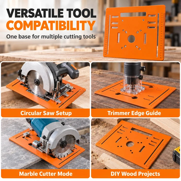 Portable saw bottom plate backer woodworking special cutting machine bottom plate hole-free trimming machine cutting machine bakelite base