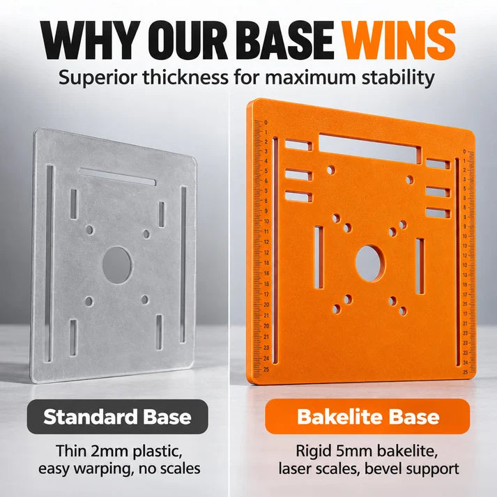 Portable saw bottom plate backer woodworking special cutting machine bottom plate hole-free trimming machine cutting machine bakelite base