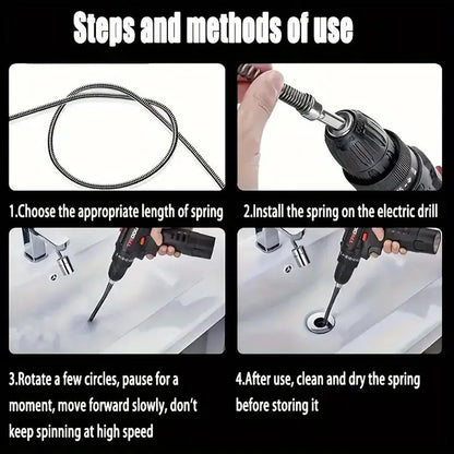 🔥Electric Pipe Dredging Device without Machine, 1 Count Toilet Clog Dredging Tool, Kitchen Sewer Dredging Tool, Bathroom & Toilet Cleaning Supplies, Plumbing Tool