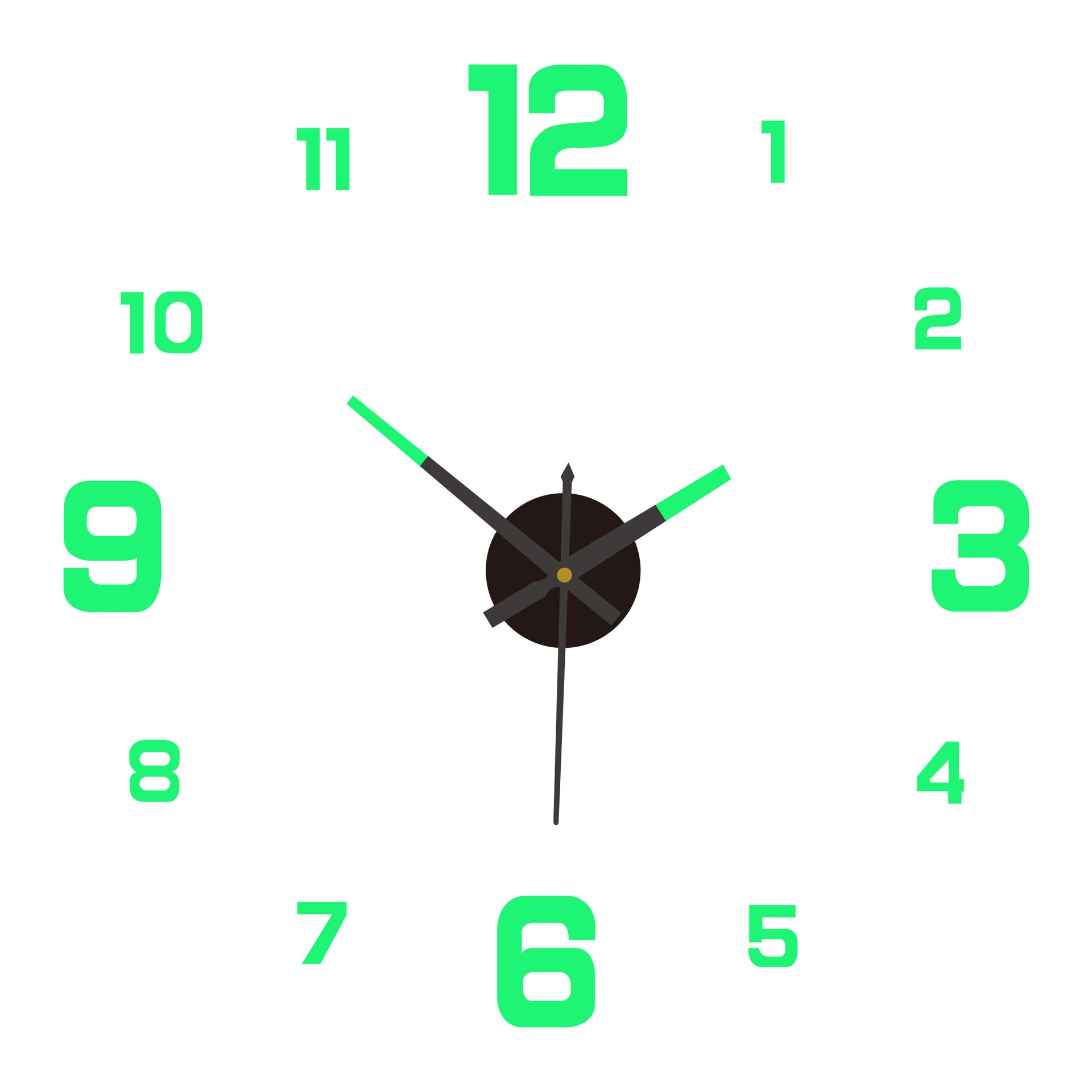🥳2026 HOT SALE🥳⏰3D DIY Luminous Acrylic Wall Clock Set