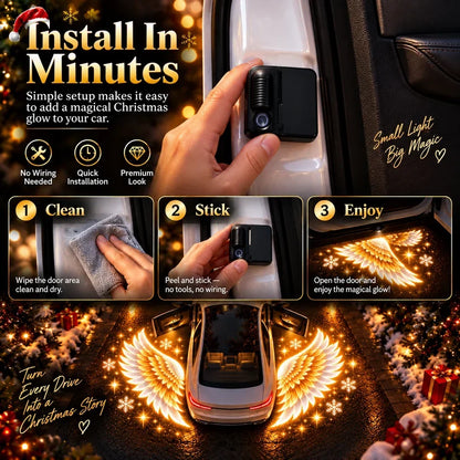 🎄 BUY 1 GET 1 FREE 🎁 Guardian Wings™ – Christmas Angel Wing Car Door Projector Lights (2-Pack) ✨