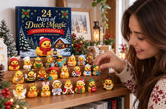Collection of different Duck Magic Advent Calendar characters