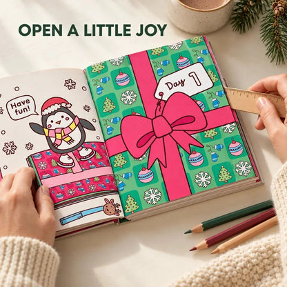 🎨24-Day Christmas Advent Coloring Book – Happy Days Cosy Christmas 🎄