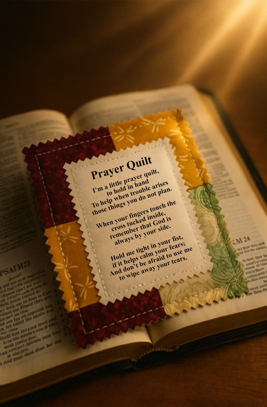 Prayer Hug™Pocket Quilt – a four-inch hug from God