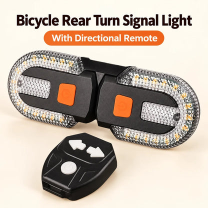 Bicycle Rear Turn Signal Light with Directional Remote