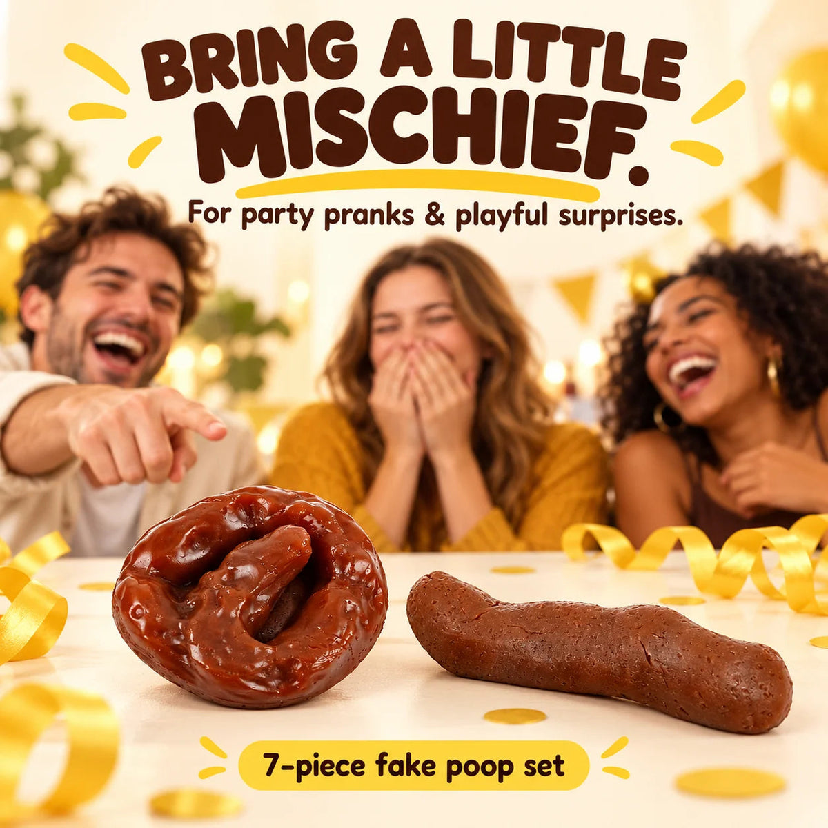 😂7 Pcs Fake Poop, Realistic Prank Poop🥳