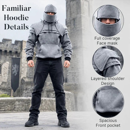 🛡️ Knight Cosplay Hoodie – Medieval Fantasy Streetwear Pullover!