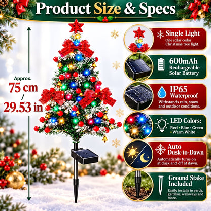 🔥Solar Cedar Christmas Tree Lights | Festive Outdoor Holiday Decor