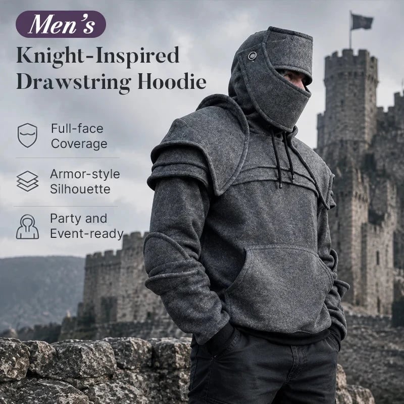 🛡️ Knight Cosplay Hoodie – Medieval Fantasy Streetwear Pullover!