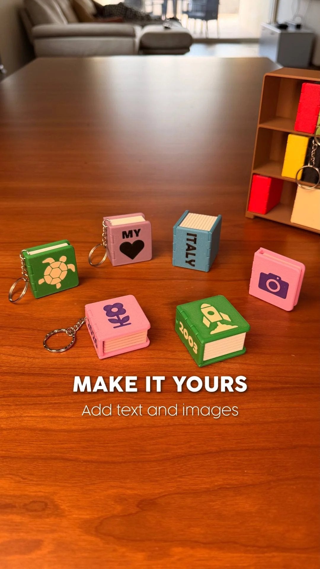 📖 Mini Photo Book Keychain