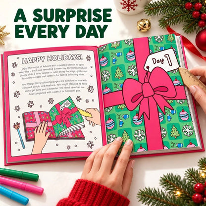 🎨24-Day Christmas Advent Coloring Book – Happy Days Cosy Christmas 🎄