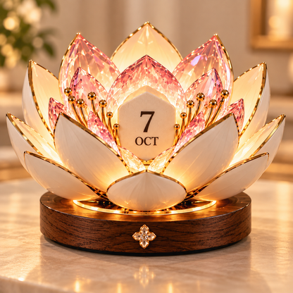 ✨Automatic Blooming Perpetual Calendar – ⭐Wake Up to a New Day in Full Bloom