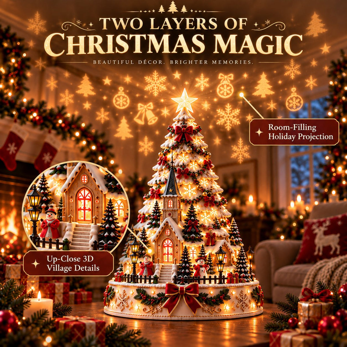 🏆 60,000+ Sold - 🎄Christmas Village Lightscape Tree