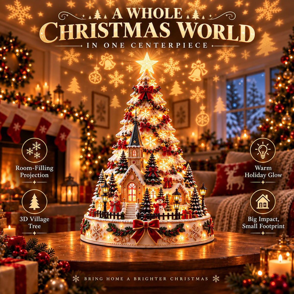 🏆 60,000+ Sold - 🎄Christmas Village Lightscape Tree