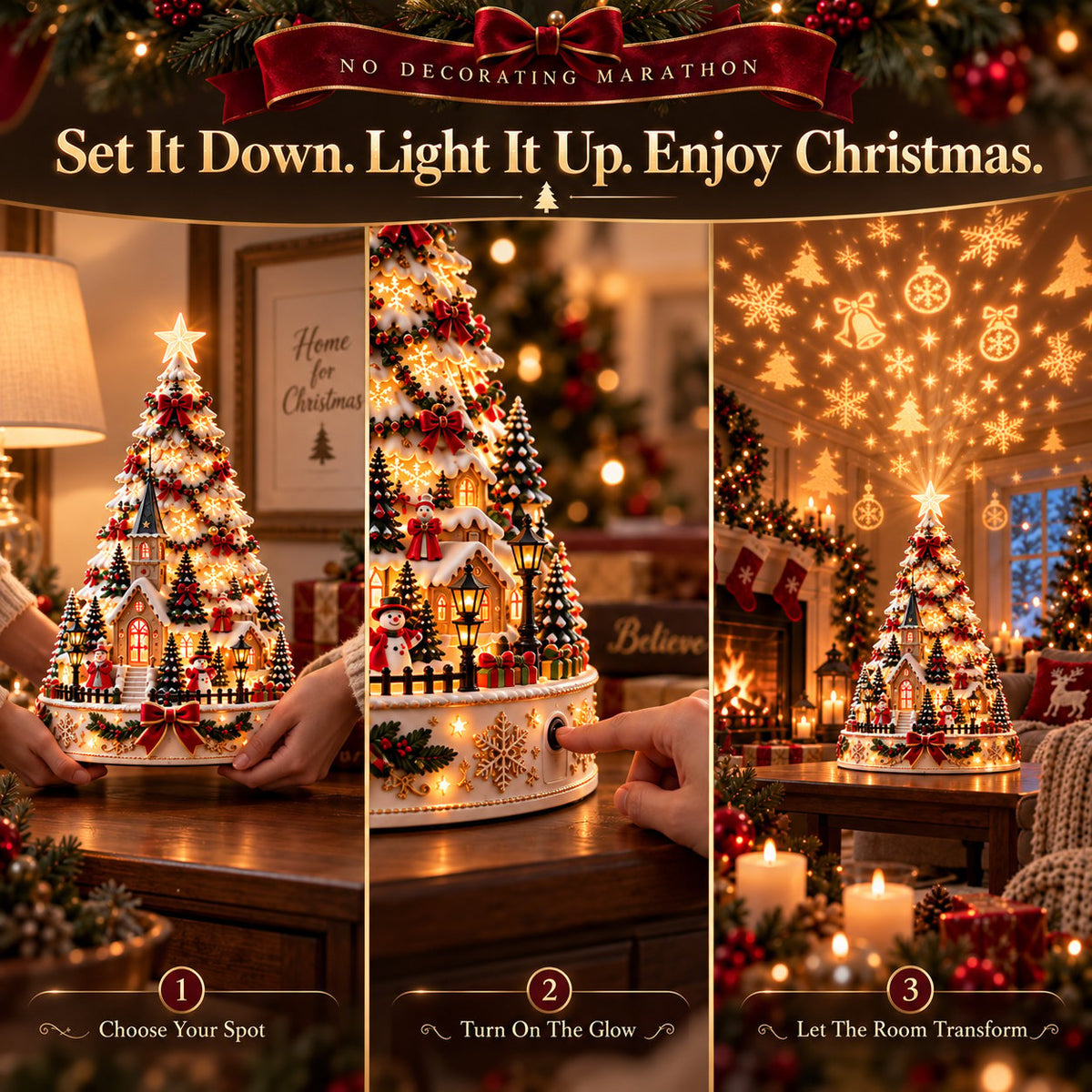 🏆 60,000+ Sold - 🎄Christmas Village Lightscape Tree