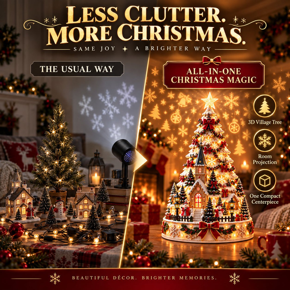 🏆 60,000+ Sold - 🎄Christmas Village Lightscape Tree