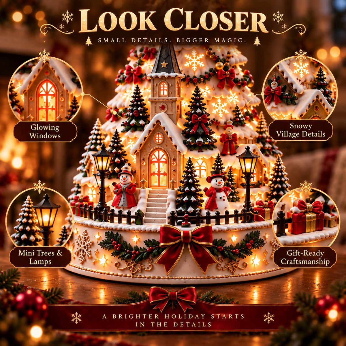 🏆 60,000+ Sold - 🎄Christmas Village Lightscape Tree