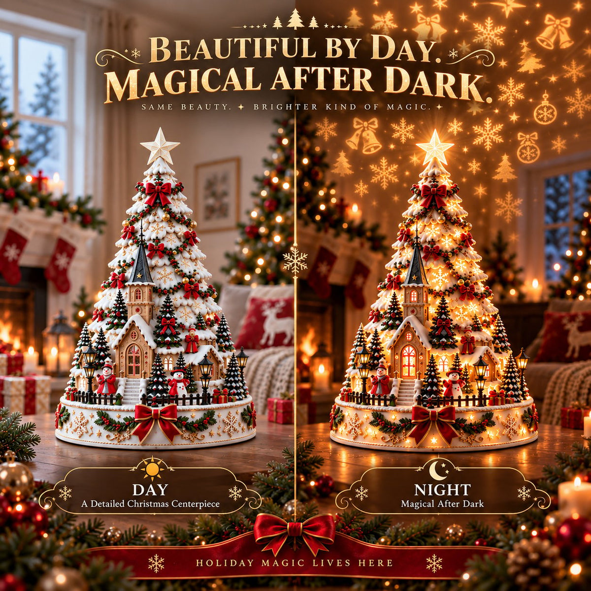 🏆 60,000+ Sold - 🎄Christmas Village Lightscape Tree