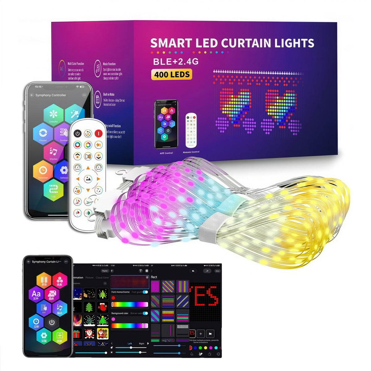 🎄 Smart DIY Programmable Curtain String Lights – Create Your Own Holiday Magic