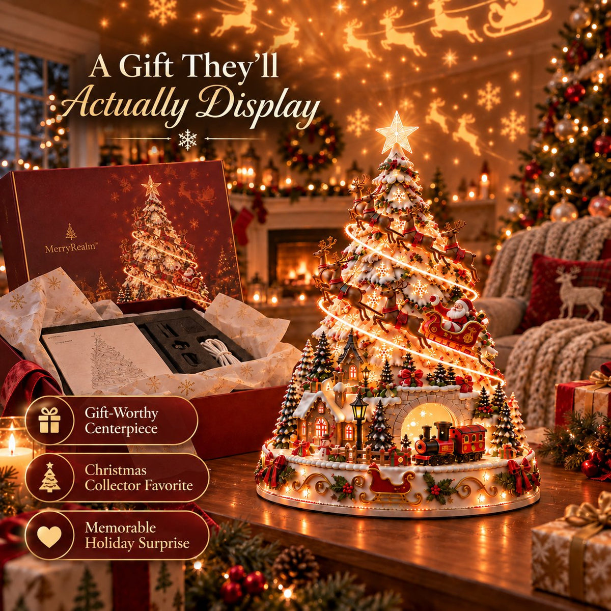 🏆 60,000+ Sold - 🎄Christmas Village Lightscape Tree
