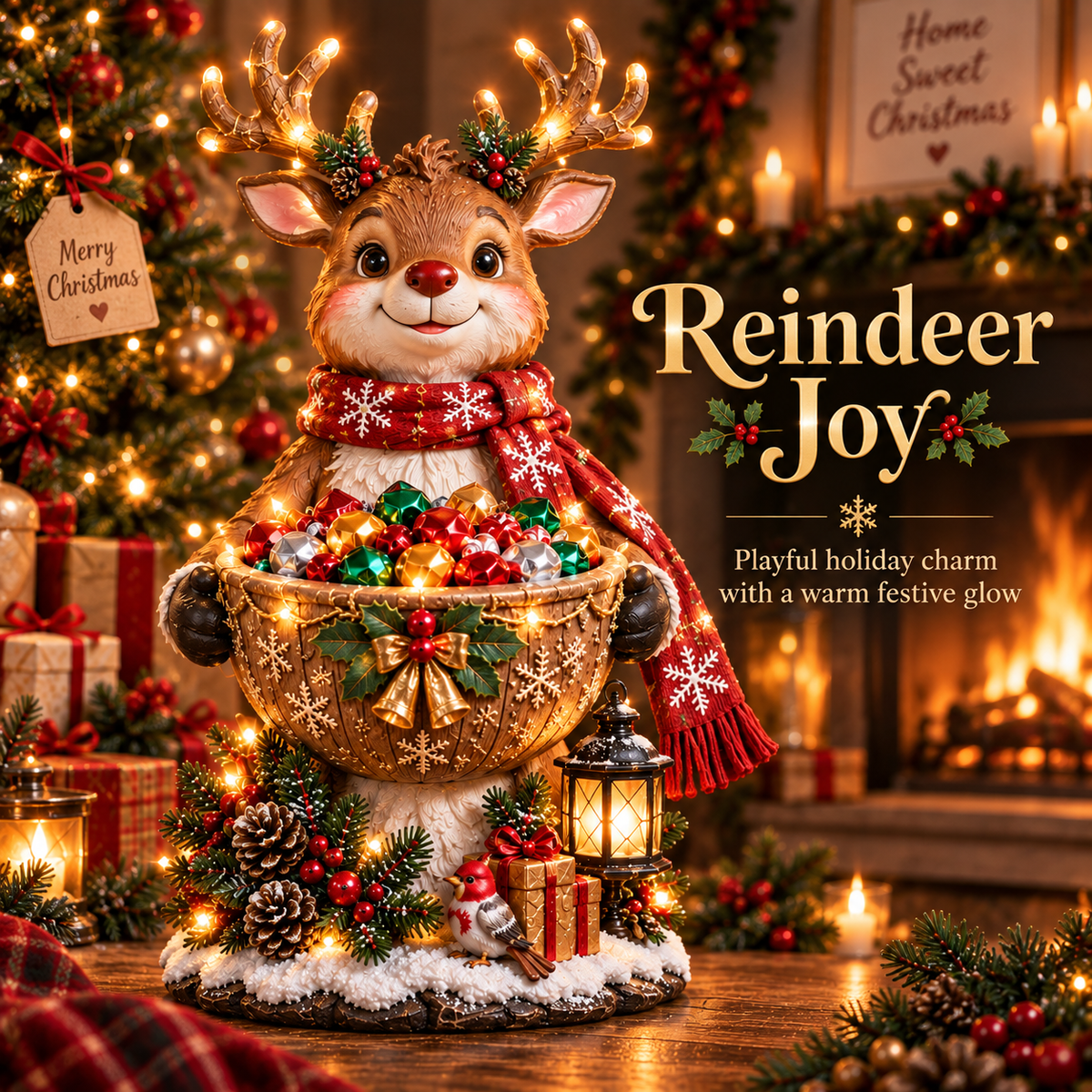 🎄✨ Lighted Christmas Candy Bowl Collection – 5 Festive Holiday Designs