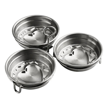 3-in-1 Stainless Steel Egg Poacher – 304 steel, non-stick & versatile
