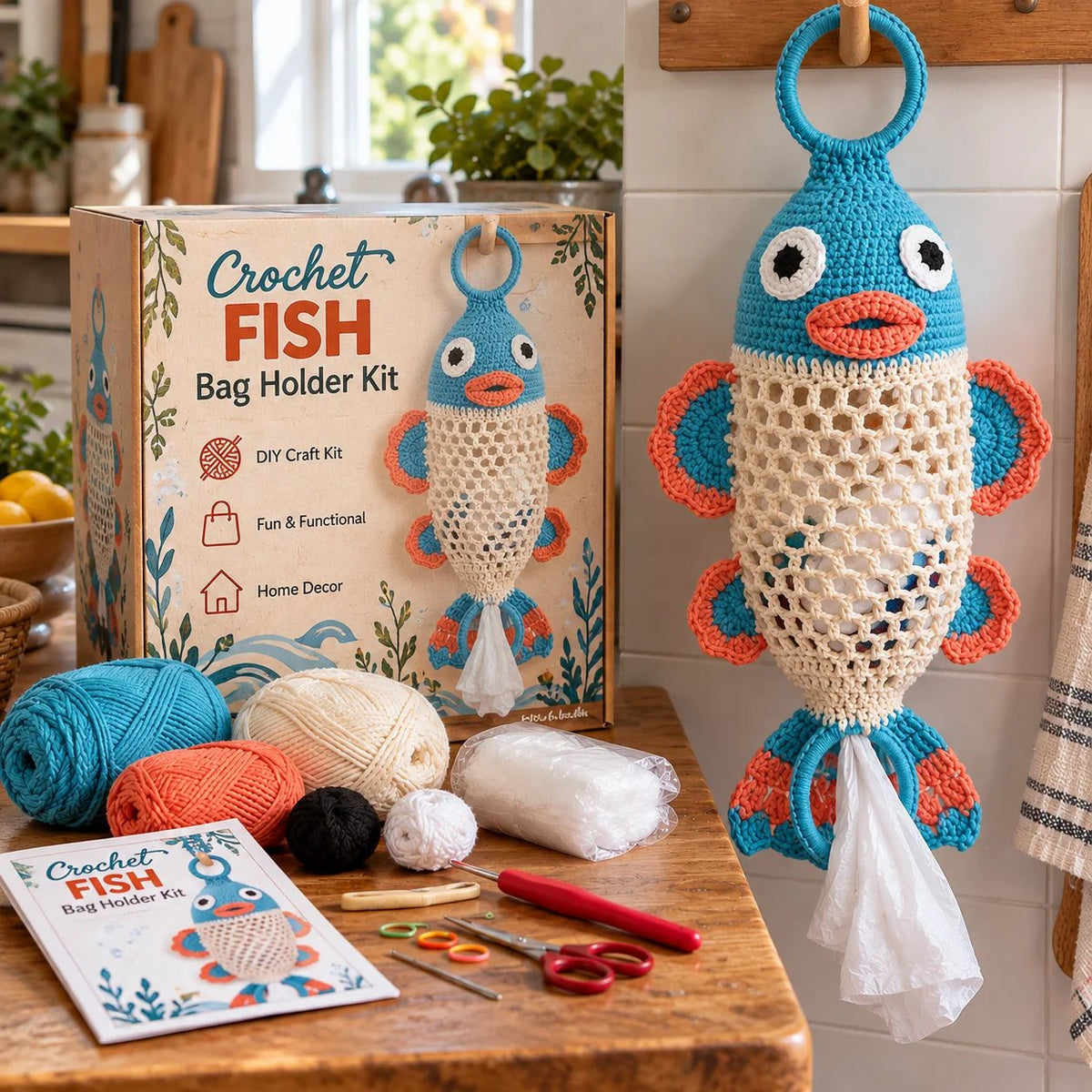 DIY Crochet Pouch Holder in Animal Shape – Cute and Practical Hanging Storage Creation Kit