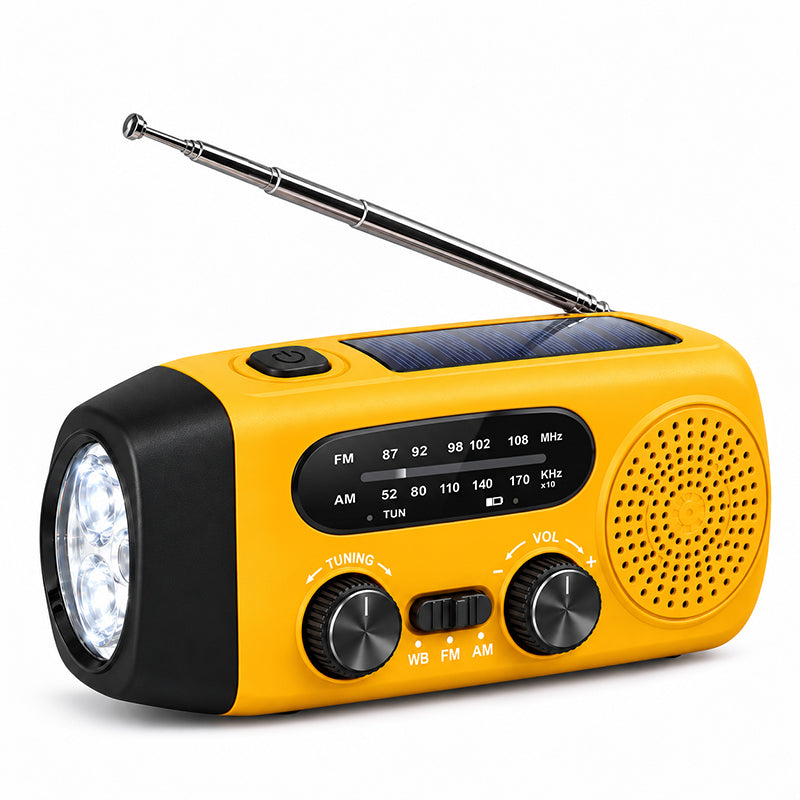 Multifunctional Portable Solar Emergency Radio – Power Bank, Hand Crank & Weather Alert for Outdoor & Crisis Preparedness 7